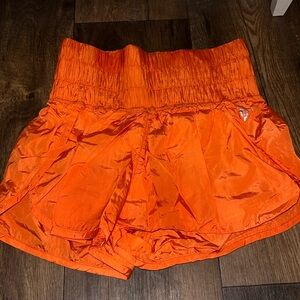 Free people movement orange the way home shorts size small